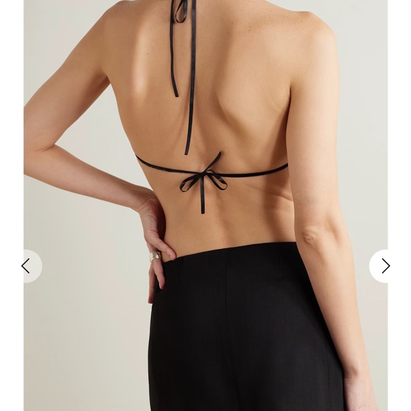 Cult Gaia Black Silk Beaded Top - Picture 3 of 3